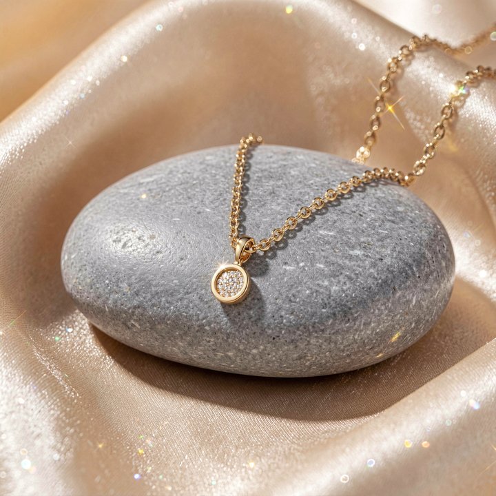 Minimalist jewellery catalogue hero shot designed from scratch